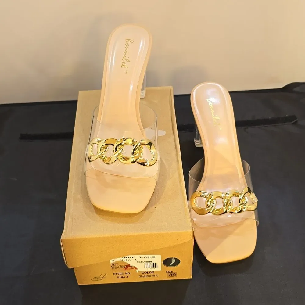 BRAND NEW BONNILEL CLEAR OPEN-TOE WOMEN'S SANDAL - Picture 15 of 16